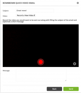 Video email through Mojo Dialer