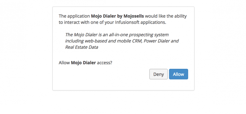 Mojo Dialer integration