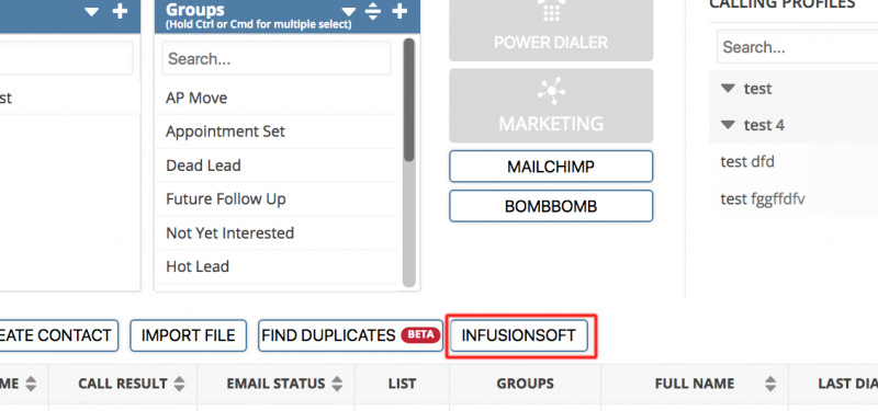 Mapping Infusionsoft data to the Mojo Dialer