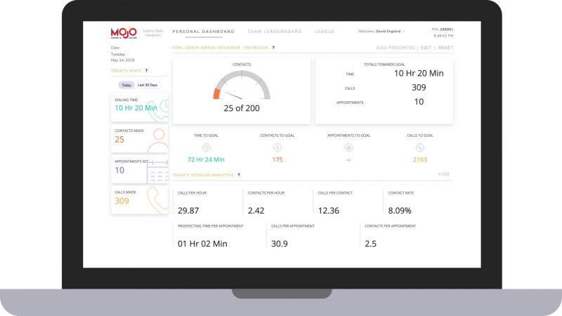 Personal prospecting dashboard