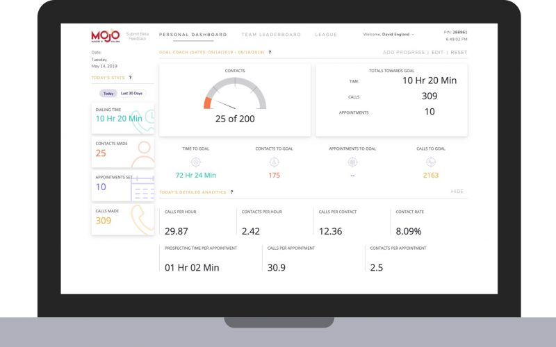 Personal prospecting dashboard