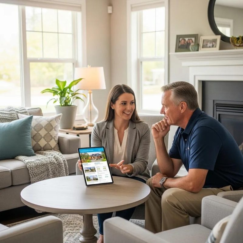 Realtor educating FSBO seller why their experience and resources will help them sell their home for faster and without added headaches.