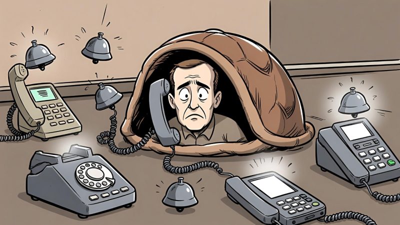 Image shows consumer lead turtling to avoid phone calls from sales agents. 