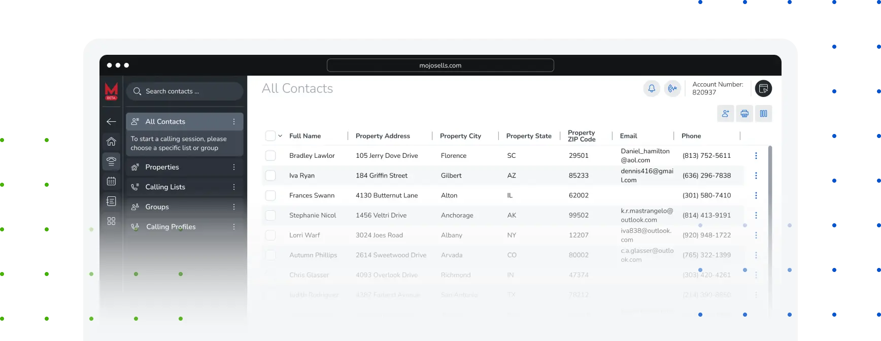 Mojo Dialer View