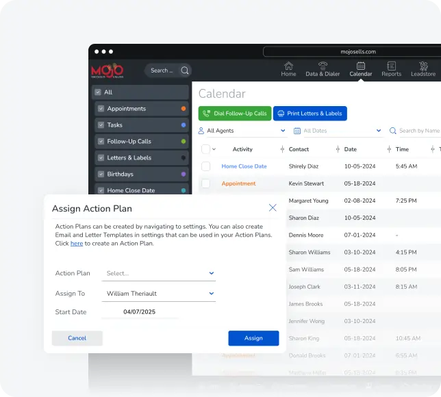 Mojo’s Smart Scheduling Tools View